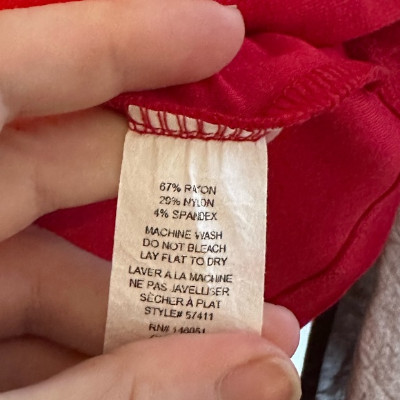 Monteau - mini contour red slip on dress. - Picture 4 of 7